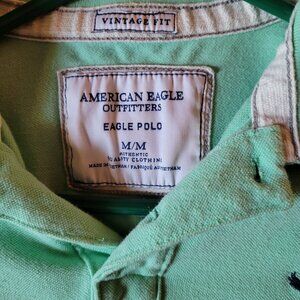American Eagle Outfitters Light Green Polo Style Shirt Men's Size Medium